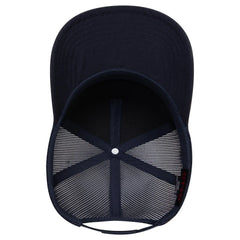 OTTO 32-285 5 Panel Mid Profile Mesh Back Trucker Cap - Nvy - Nvy / 6 1/2’’ - 7 5/8’’