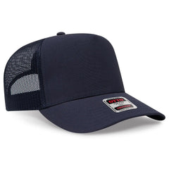 OTTO 32-285 5 Panel Mid Profile Mesh Back Trucker Cap - Nvy - Nvy / 6 1/2’’ - 7 5/8’’