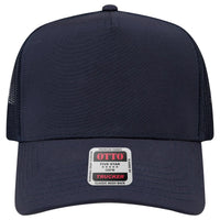OTTO 32-285 5 Panel Mid Profile Mesh Back Trucker Cap - Nvy - Nvy / 6 1/2’’ - 7 5/8’’