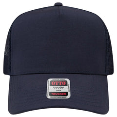 OTTO 32-285 5 Panel Mid Profile Mesh Back Trucker Cap - Nvy - Nvy / 6 1/2’’ - 7 5/8’’