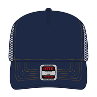 OTTO 32-285 5 Panel Mid Profile Mesh Back Trucker Cap - Nvy/Gld - Nvy/Gld / 6 1/2’’ - 7 5/8’’