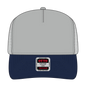 OTTO 32-285 5 Panel Mid Profile Mesh Back Trucker Cap - Nvy/Gry - Nvy/Gry / 6 1/2’’ - 7 5/8’’