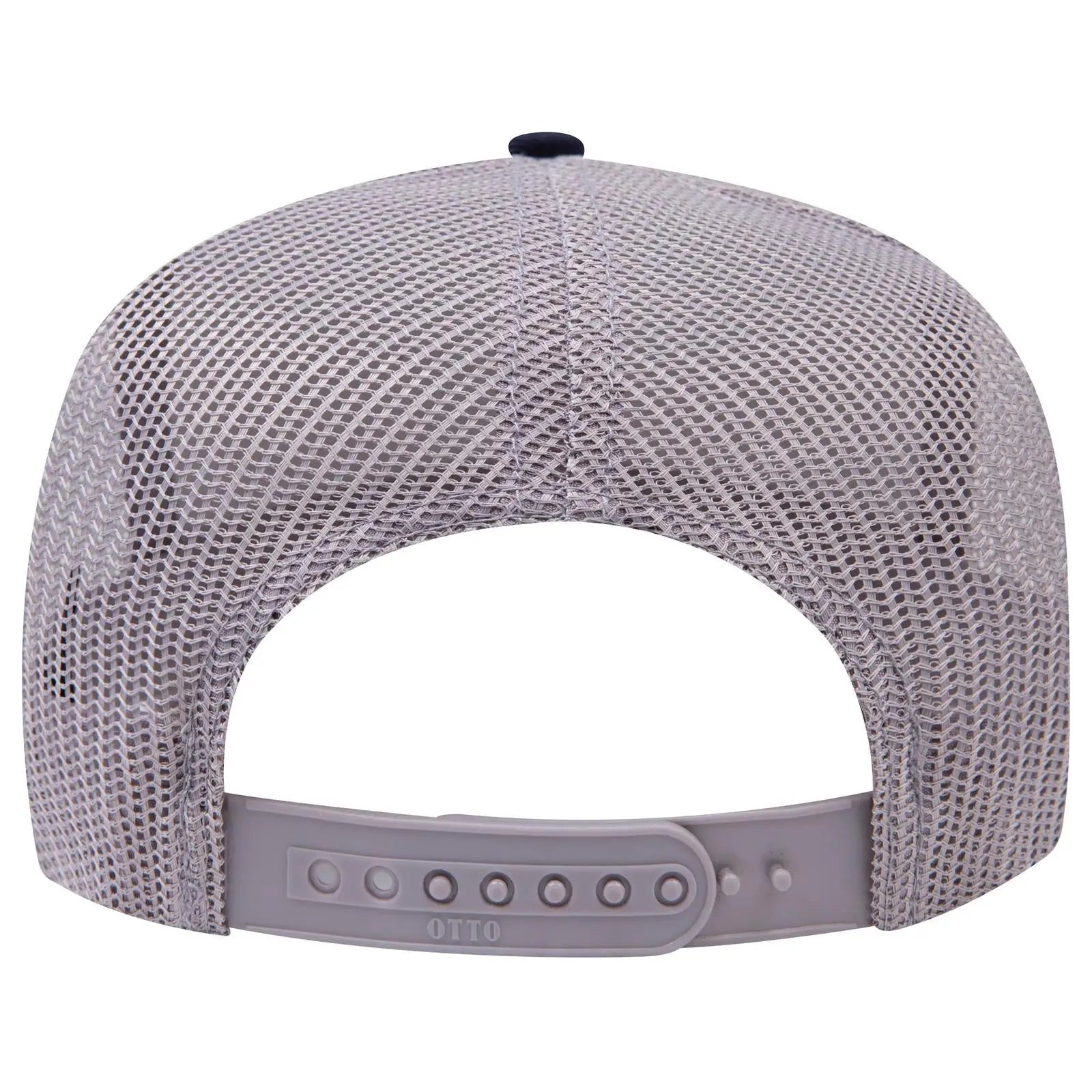 OTTO 32-285 5 Panel Mid Profile Mesh Back Trucker Cap - Nvy/Gry - Nvy/Gry / 6 1/2’’ - 7 5/8’’