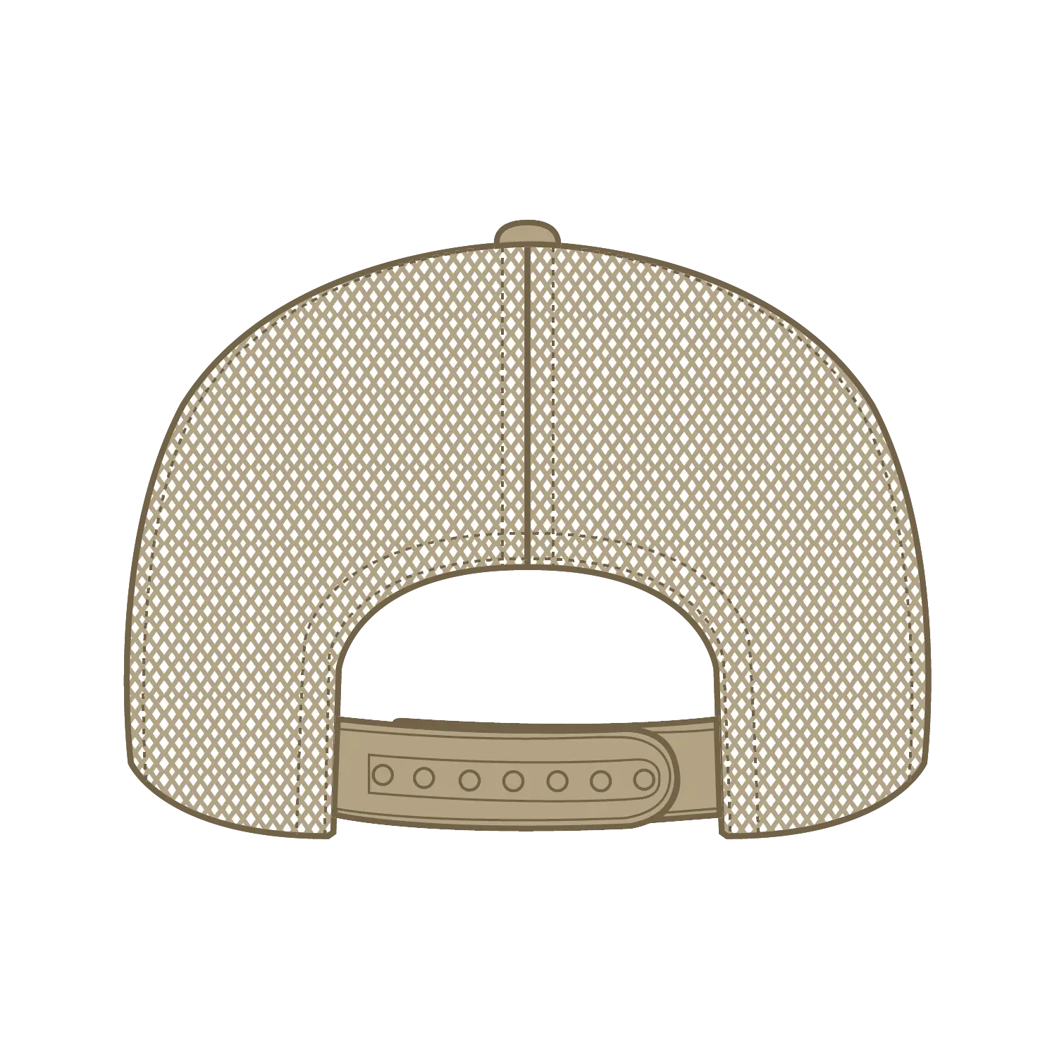 OTTO 32-285 5 Panel Mid Profile Mesh Back Trucker Cap - Nvy/Kha - Nvy/Kha / 6 1/2’’ - 7 5/8’’
