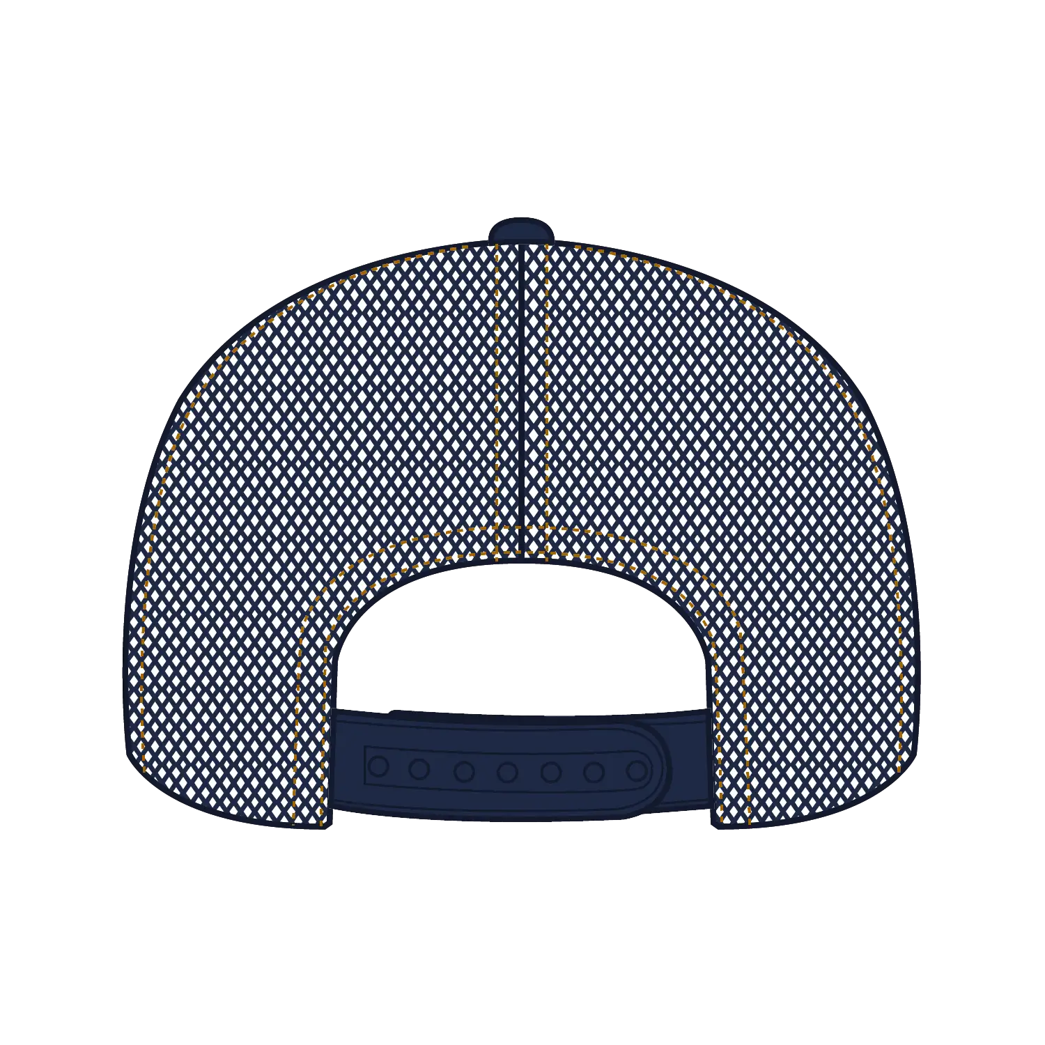 OTTO 32-285 5 Panel Mid Profile Mesh Back Trucker Cap - Nvy/Wt - Nvy/Wt / 6 1/2’’ - 7 5/8’’