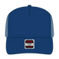 OTTO 32-285 5 Panel Mid Profile Mesh Back Trucker Cap - Royal - Royal / 6 1/2’’ - 7 5/8’’