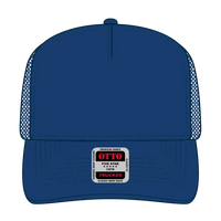 OTTO 32-285 5 Panel Mid Profile Mesh Back Trucker Cap - Royal - Royal / 6 1/2’’ - 7 5/8’’
