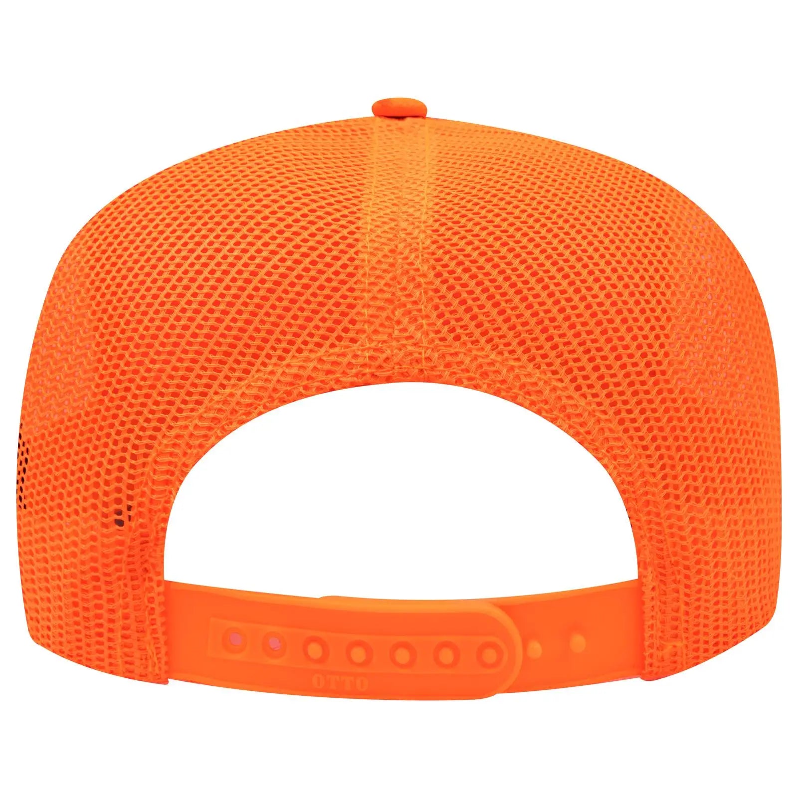OTTO 32-285 Neon 5 Panel Mid Profile Mesh Back Trucker Cap - N. Orange - N. Orange / 6 1/2’’ - 7 5/8’’
