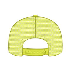 OTTO 32-285 Neon 5 Panel Mid Profile Mesh Back Trucker Cap - N. Yellow - N. Yellow / 6 1/2’’ - 7 5/8’’