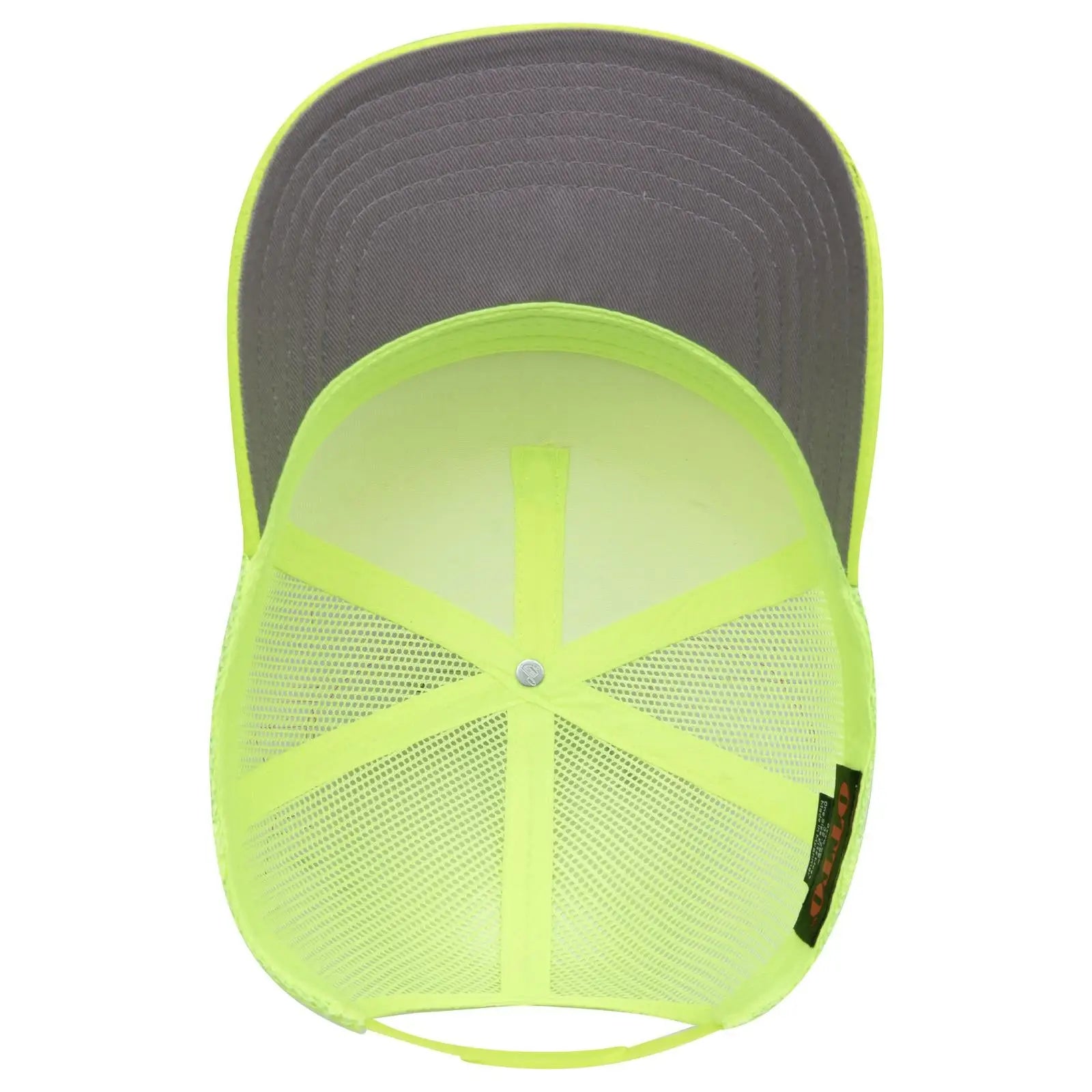 OTTO 32-285 Neon 5 Panel Mid Profile Mesh Back Trucker Cap - N. Yellow - N. Yellow / 6 1/2’’ - 7 5/8’’