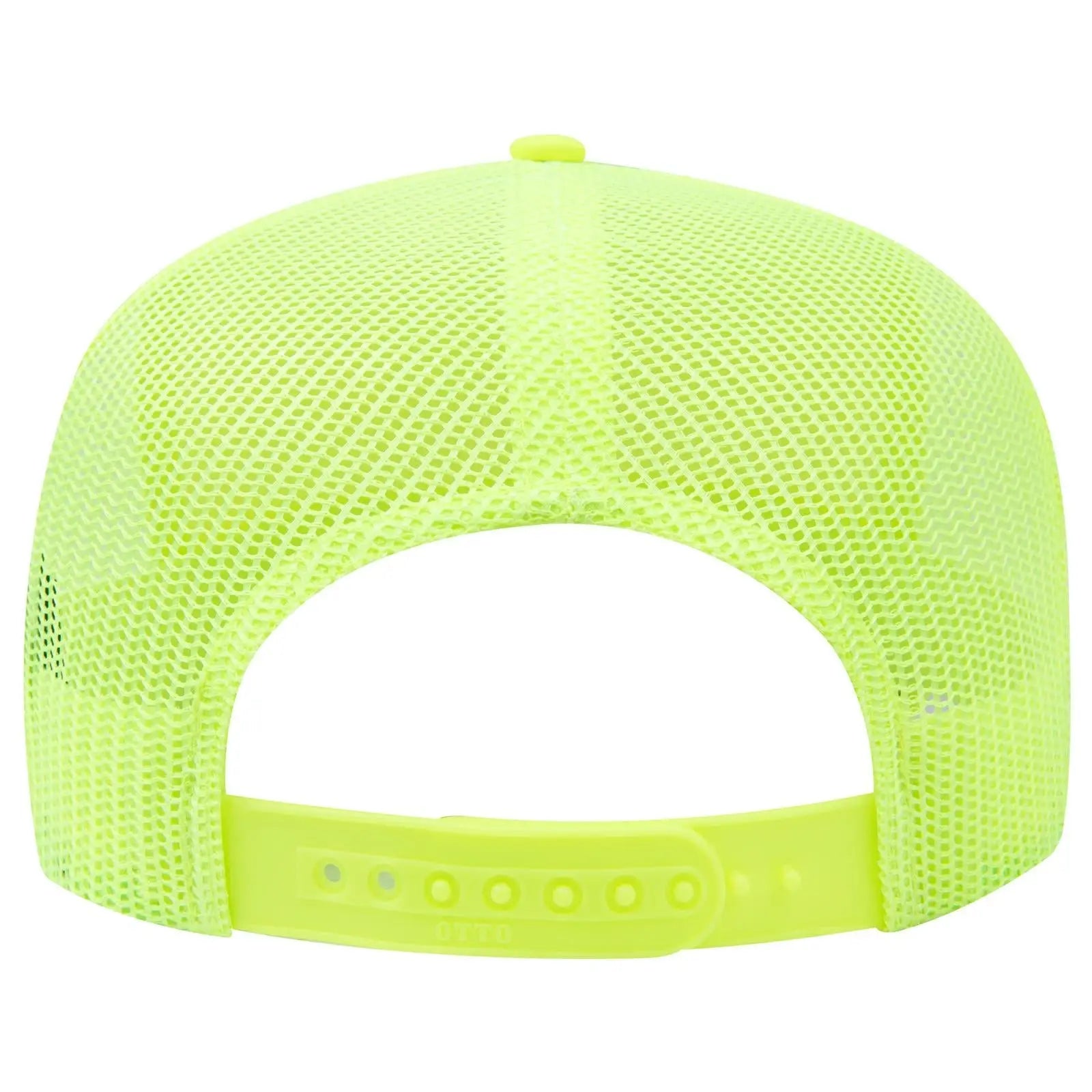 OTTO 32-285 Neon 5 Panel Mid Profile Mesh Back Trucker Cap - N. Yellow - N. Yellow / 6 1/2’’ - 7 5/8’’