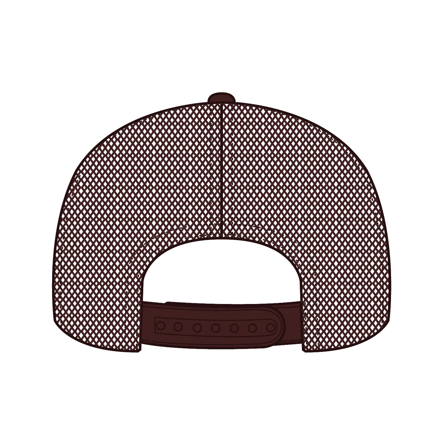 OTTO 32-467 5 Panel Mid Profile Mesh Back Trucker Cap - Brown - Brown / 6 1/2’’ - 7 5/8’’