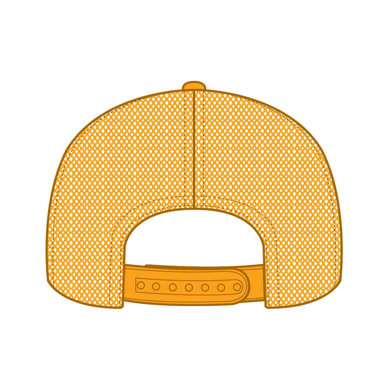 OTTO 32-467 5 Panel Mid Profile Mesh Back Trucker Cap - Gold - Gold / 6 1/2’’ - 7 5/8’’