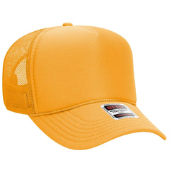 OTTO 32-467 5 Panel Mid Profile Mesh Back Trucker Cap - Gold - Gold / 6 1/2’’ - 7 5/8’’