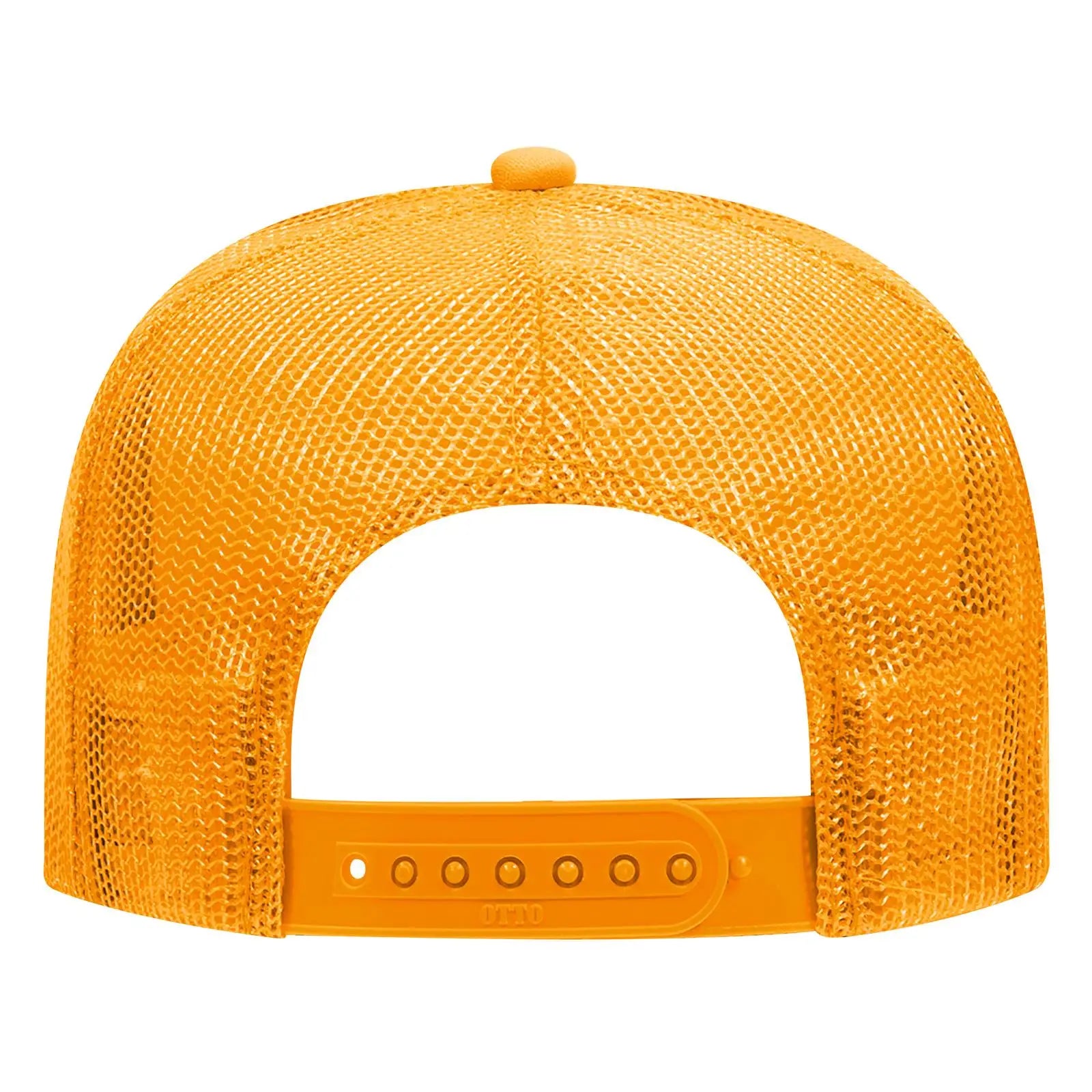 OTTO 32-467 5 Panel Mid Profile Mesh Back Trucker Cap - Gold - Gold / 6 1/2’’ - 7 5/8’’