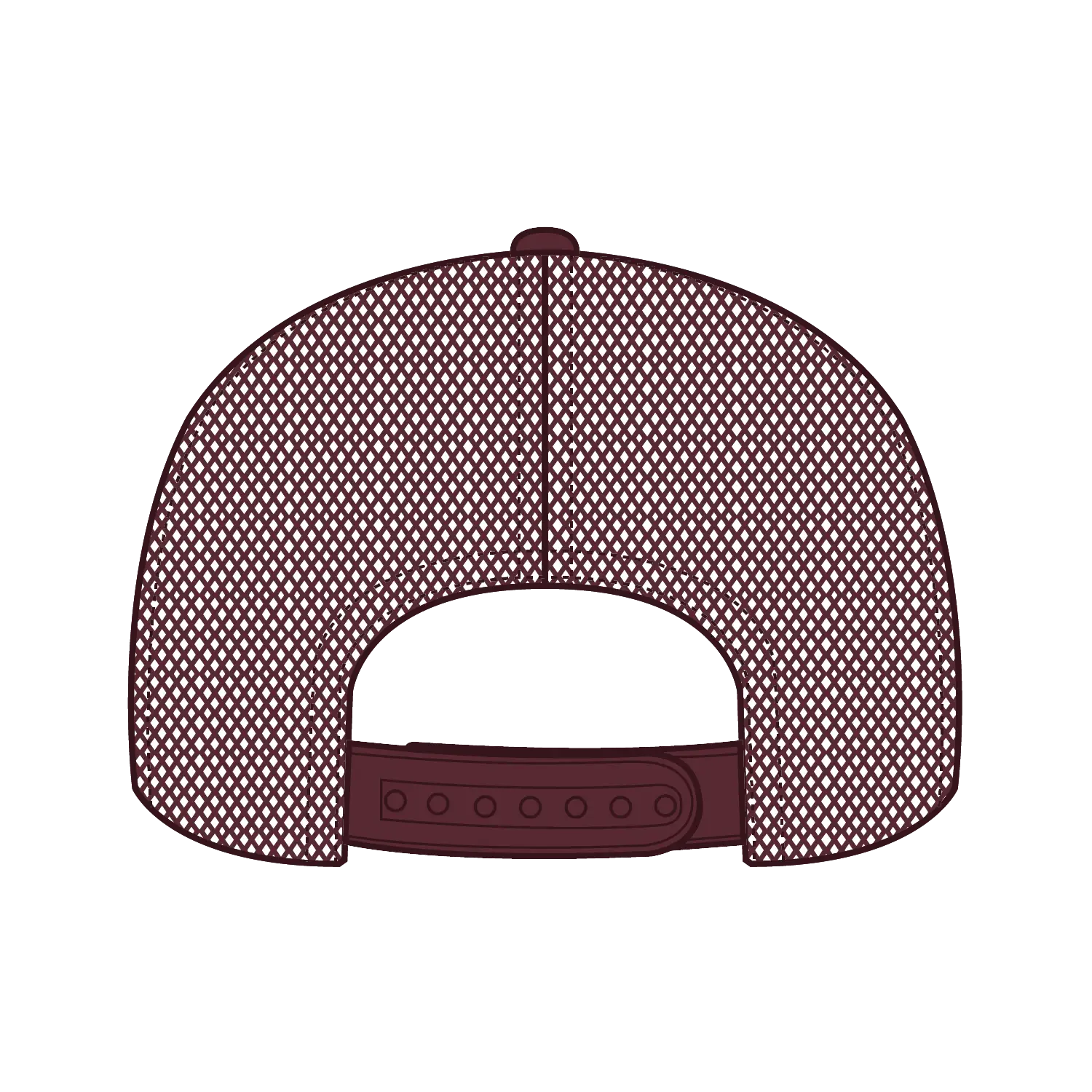 OTTO 32-467 5 Panel Mid Profile Mesh Back Trucker Cap - Mrn/Wht/Mrn - Mrn/Wht/Mrn / 6 1/2’’ - 7 5/8’’