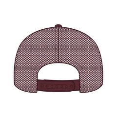 OTTO 32-467 5 Panel Mid Profile Mesh Back Trucker Cap - Mrn/Wht/Mrn - Mrn/Wht/Mrn / 6 1/2’’ - 7 5/8’’