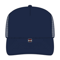 OTTO 32-467 5 Panel Mid Profile Mesh Back Trucker Cap - Navy - Navy / 6 1/2’’ - 7 5/8’’