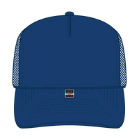 OTTO 32-467 5 Panel Mid Profile Mesh Back Trucker Cap - Royal - Royal / 6 1/2’’ - 7 5/8’’