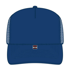 OTTO 32-467 5 Panel Mid Profile Mesh Back Trucker Cap - Royal - Royal / 6 1/2’’ - 7 5/8’’