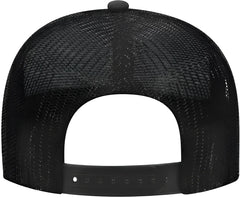 OTTO 32-467 Polyester Foam Front 5 Panel Pro Style Mesh Back Cap - Black White Black - Black White / One Size Fits Most