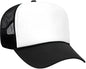 OTTO 32-467 Polyester Foam Front 5 Panel Pro Style Mesh Back Cap - Black White Black - Black White / One Size Fits Most