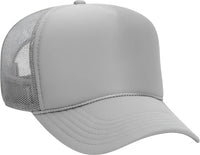 OTTO 32-467 Polyester Foam Front 5 Panel Pro Style Mesh Back Cap - Gray - Gray / One Size Fits Most