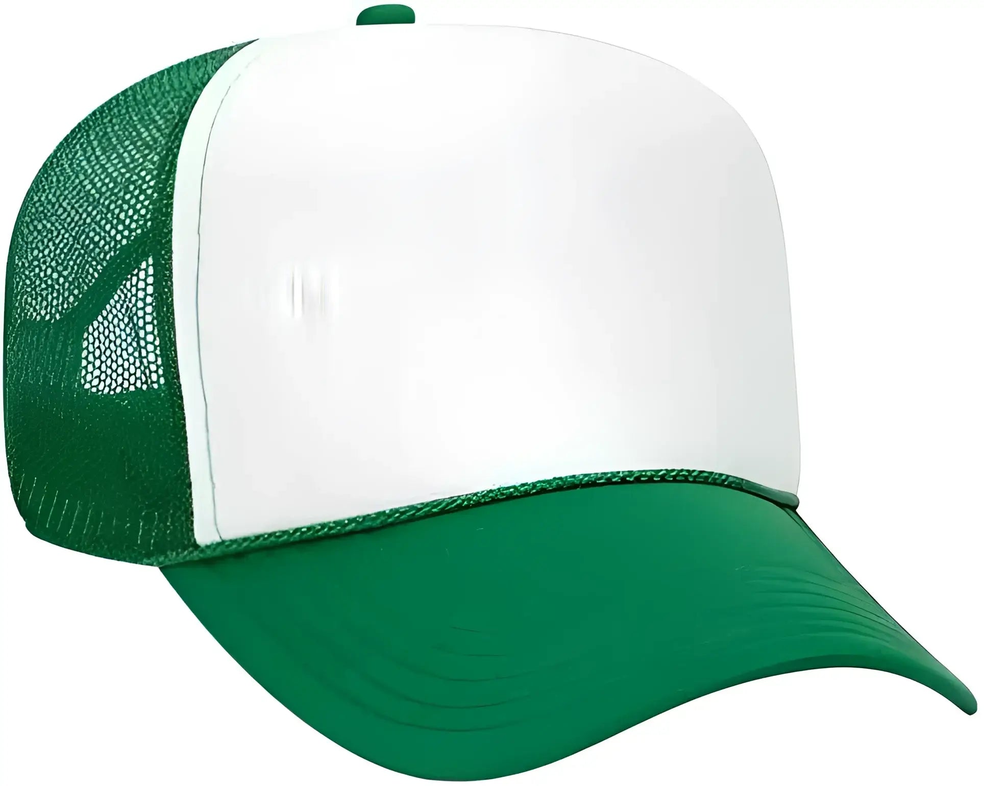 OTTO 32-467 Polyester Foam Front 5 Panel Pro Style Mesh Back Cap - Kelly White Kelly - Kelly White / One Size Fits Most