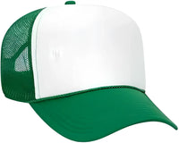 OTTO 32-467 Polyester Foam Front 5 Panel Pro Style Mesh Back Cap - Kelly White Kelly - Kelly White / One Size Fits Most