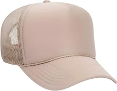 OTTO 32-467 Polyester Foam Front 5 Panel Pro Style Mesh Back Cap - Khaki - Khaki / One Size Fits Most