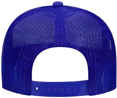 OTTO 32-467 Polyester Foam Front 5 Panel Pro Style Mesh Back Cap - Red White Royal - Red White / One Size Fits Most