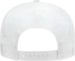 OTTO 32-467 Polyester Foam Front 5 Panel Pro Style Mesh Back Cap - White - White / One Size Fits Most