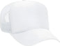 OTTO 32-467 Polyester Foam Front 5 Panel Pro Style Mesh Back Cap - White - White / One Size Fits Most