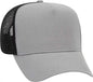OTTO 32-934 Jersey Knit 5 Panel Pro Style Mesh Back Structured Firm Front Panel Cap - Gray Gray Black - Gray Black