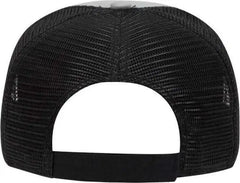 OTTO 32-934 Jersey Knit 5 Panel Pro Style Mesh Back Structured Firm Front Panel Cap - Gray Gray Black - Gray Black