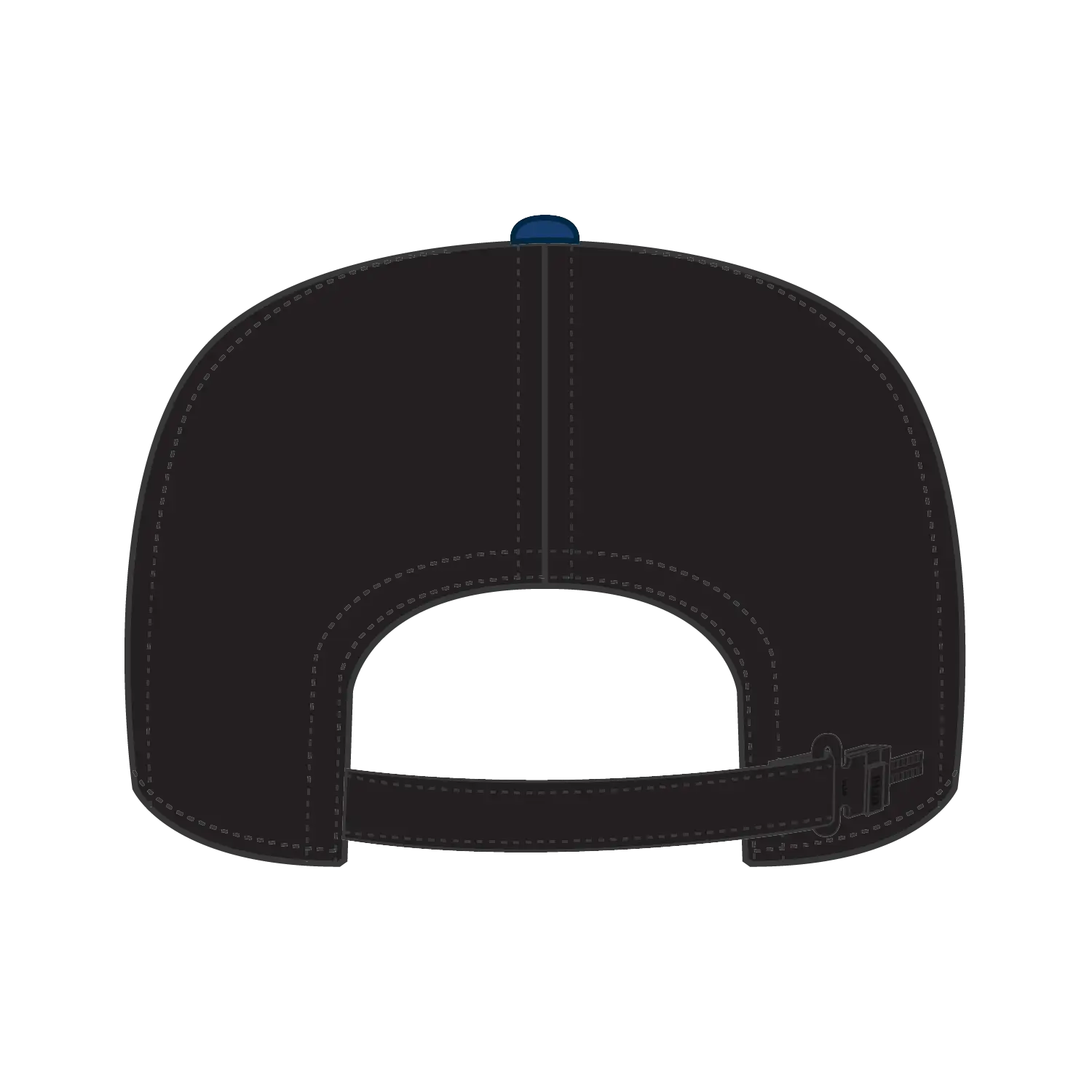 OTTO 37-143 5 Panel High Crown Baseball Cap - Royal/Black - Royal/Black / 6 1/2’’ - 7 5/8’’
