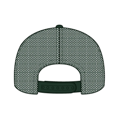 OTTO 39-071 5 Panel Mid Profile Mesh Back Trucker Cap - Dk. Green - Dk. Green / 6 1/2’’ - 7 5/8’’