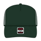 OTTO 39-071 5 Panel Mid Profile Mesh Back Trucker Cap - Dk. Green - Dk. Green / 6 1/2’’ - 7 5/8’’