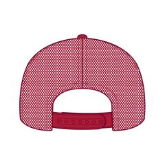 OTTO 39-071 5 Panel Mid Profile Mesh Back Trucker Cap - Red - Red / 6 1/2’’ - 7 5/8’’