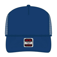 OTTO 39-071 5 Panel Mid Profile Mesh Back Trucker Cap - Royal - Royal / 6 1/2’’ - 7 5/8’’