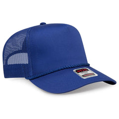 OTTO 39-071 5 Panel Mid Profile Mesh Back Trucker Cap - Royal - Royal / 6 1/2’’ - 7 5/8’’