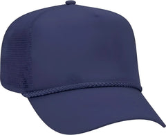 OTTO 39-071 Cotton Twill High Crown Golf Style Mesh Back Structured Firm Front Panel Cap - Navy - Navy / One Size Fits