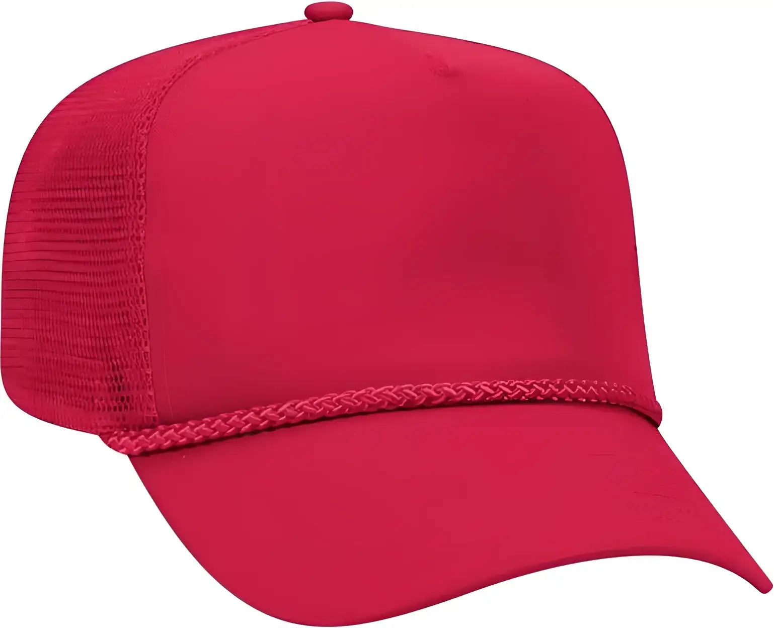 OTTO 39-071 Cotton Twill High Crown Golf Style Mesh Back Structured Firm Front Panel Cap - Red - Red / One Size Fits