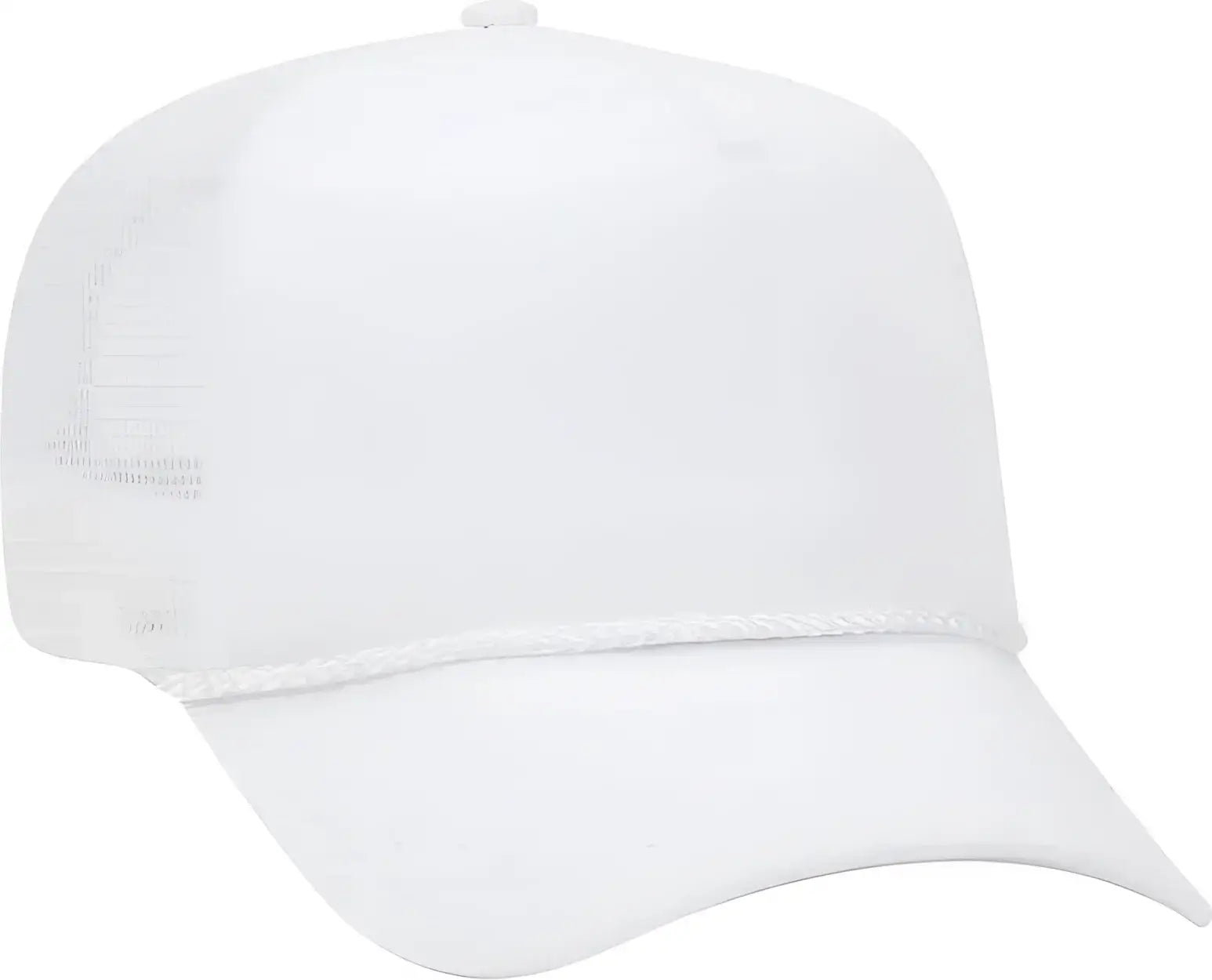 OTTO 39-071 Cotton Twill High Crown Golf Style Mesh Back Structured Firm Front Panel Cap - White - White / One Size