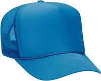 OTTO 39-165 5 Panel Foam High Crown Mesh Back Trucker Snapback Cap - Columbia Blue - Columbia Blue / One Size Fits Most