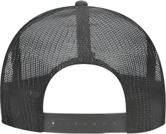 OTTO 39-165 5 Panel Foam High Crown Mesh Back Trucker Snapback Cap - Dark Gray White - Dark Gray White / One Size Fits