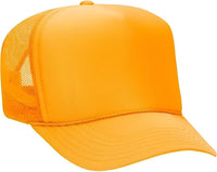 OTTO 39-165 5 Panel Foam High Crown Mesh Back Trucker Snapback Cap - Gold - Gold / One Size Fits Most