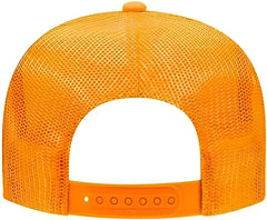 OTTO 39-165 5 Panel Foam High Crown Mesh Back Trucker Snapback Cap - Gold - Gold / One Size Fits Most
