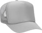 OTTO 39-165 5 Panel Foam High Crown Mesh Back Trucker Snapback Cap - Gray - Gray / One Size Fits Most