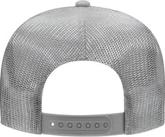 OTTO 39-165 5 Panel Foam High Crown Mesh Back Trucker Snapback Cap - Gray - Gray / One Size Fits Most